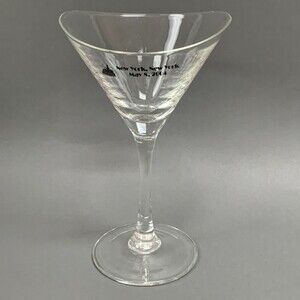 New York New York May 8 2004 Wine Clear Glass Stemmed 7 1/2" Tall